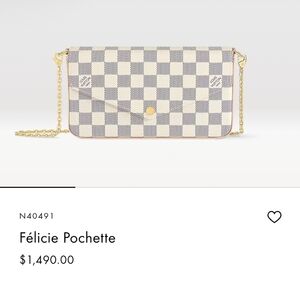 Louis Vuitton Pochette Félicie in Damier Azur